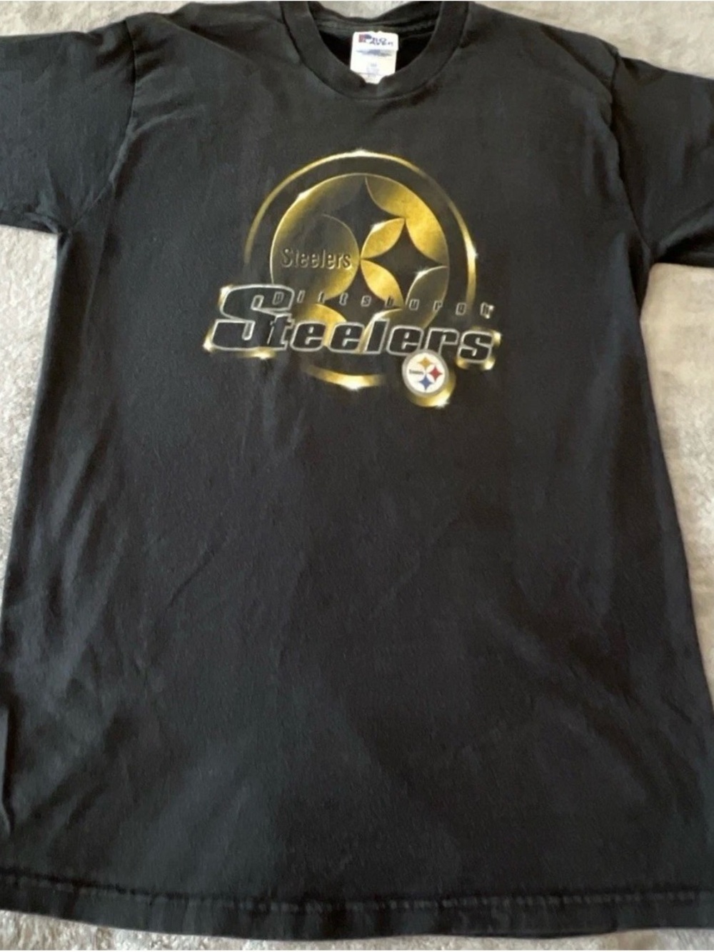 Vintage 90’s Pittsburgh Steelers Pro Player Gold Graphic T-Shirt Men’s M 18/20